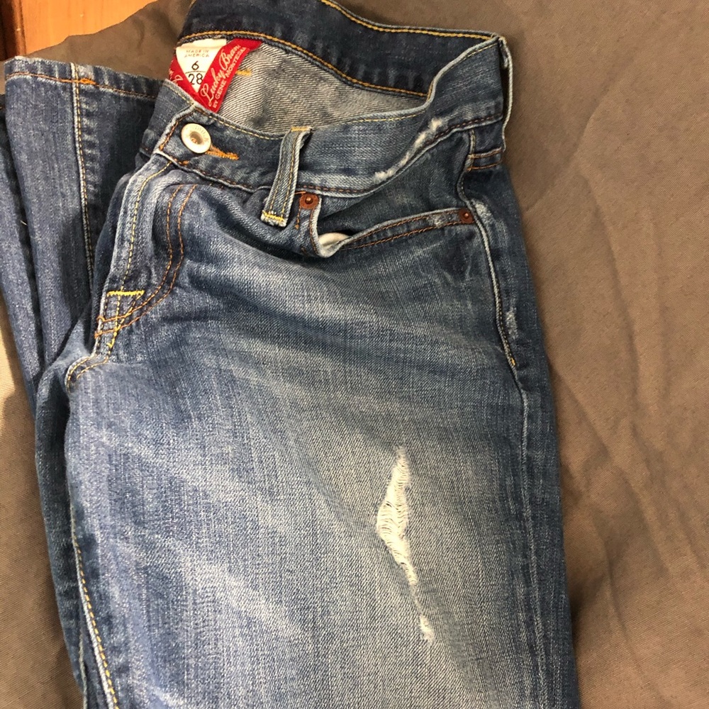 Lucky Brand Distressed Denim “Rider” style